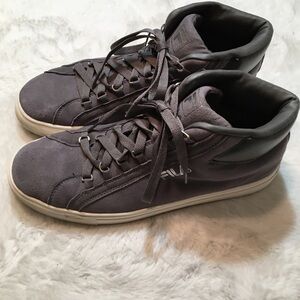 FILA high top grey sneakers size 12